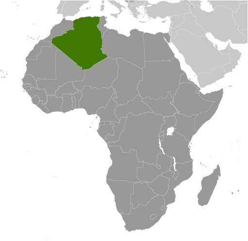 Locator map of Algeria