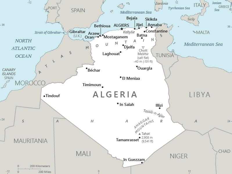 Map of Algeria
