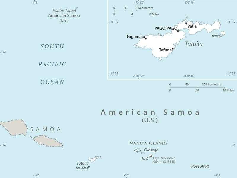 Map of American Samoa