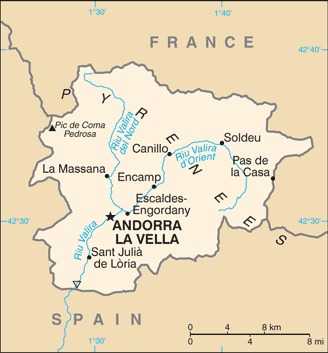Map of Andorra