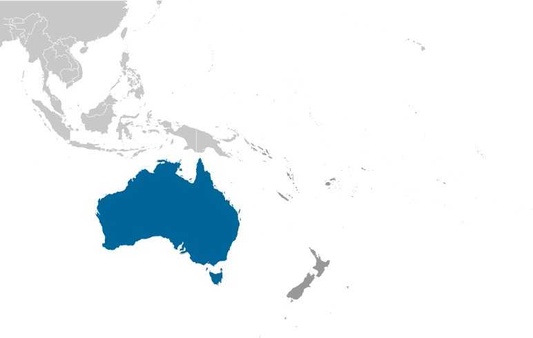 Locator map of Australia