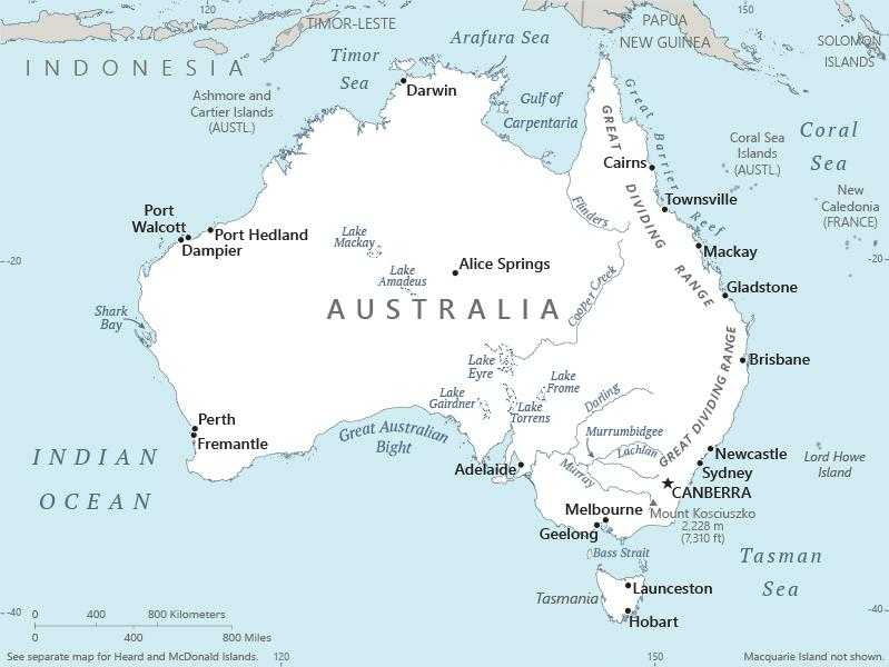 Map of Australia