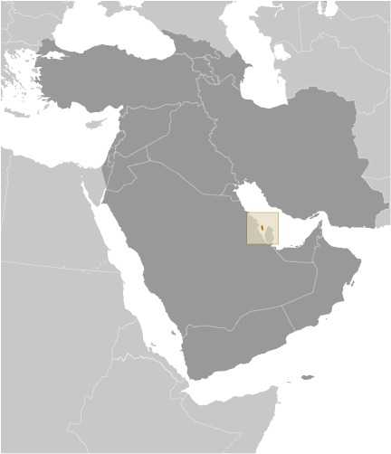 Locator map of Bahrain