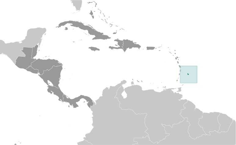 Locator map of Barbados