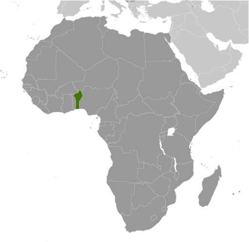 Locator map of Benin