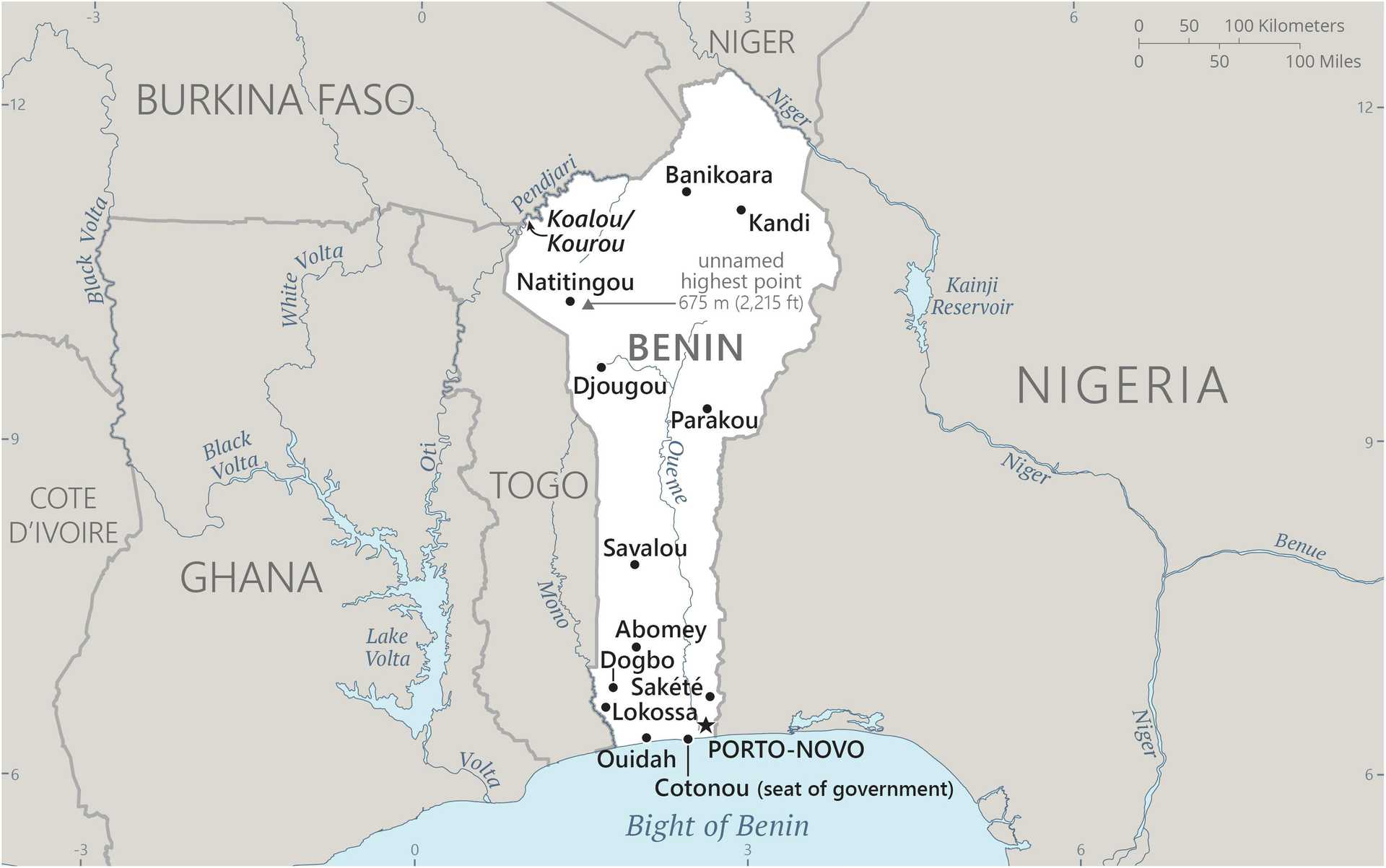 Map of Benin