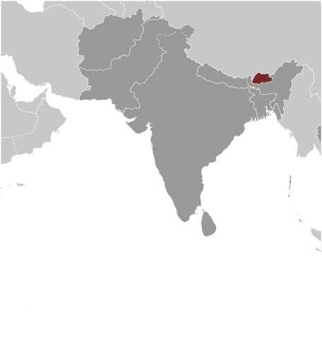 Locator map of Bhutan