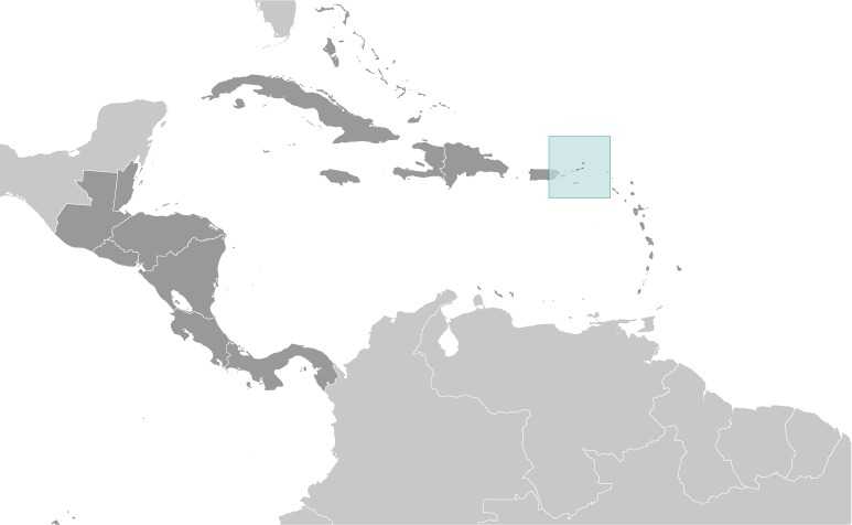 Locator map of British Virgin Islands