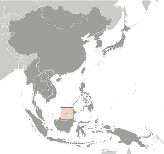Locator map of Brunei