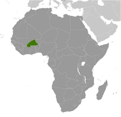 Locator map of Burkina Faso