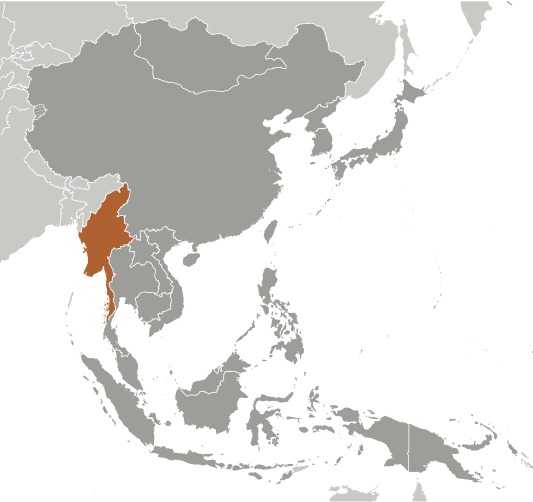 Locator map of Burma