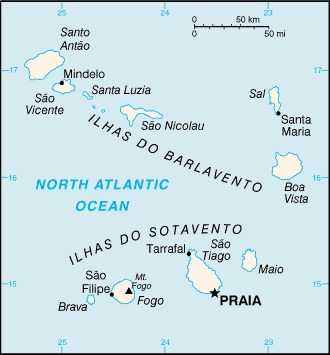 Map of Cabo Verde
