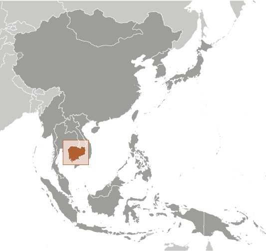 Locator map of Cambodia
