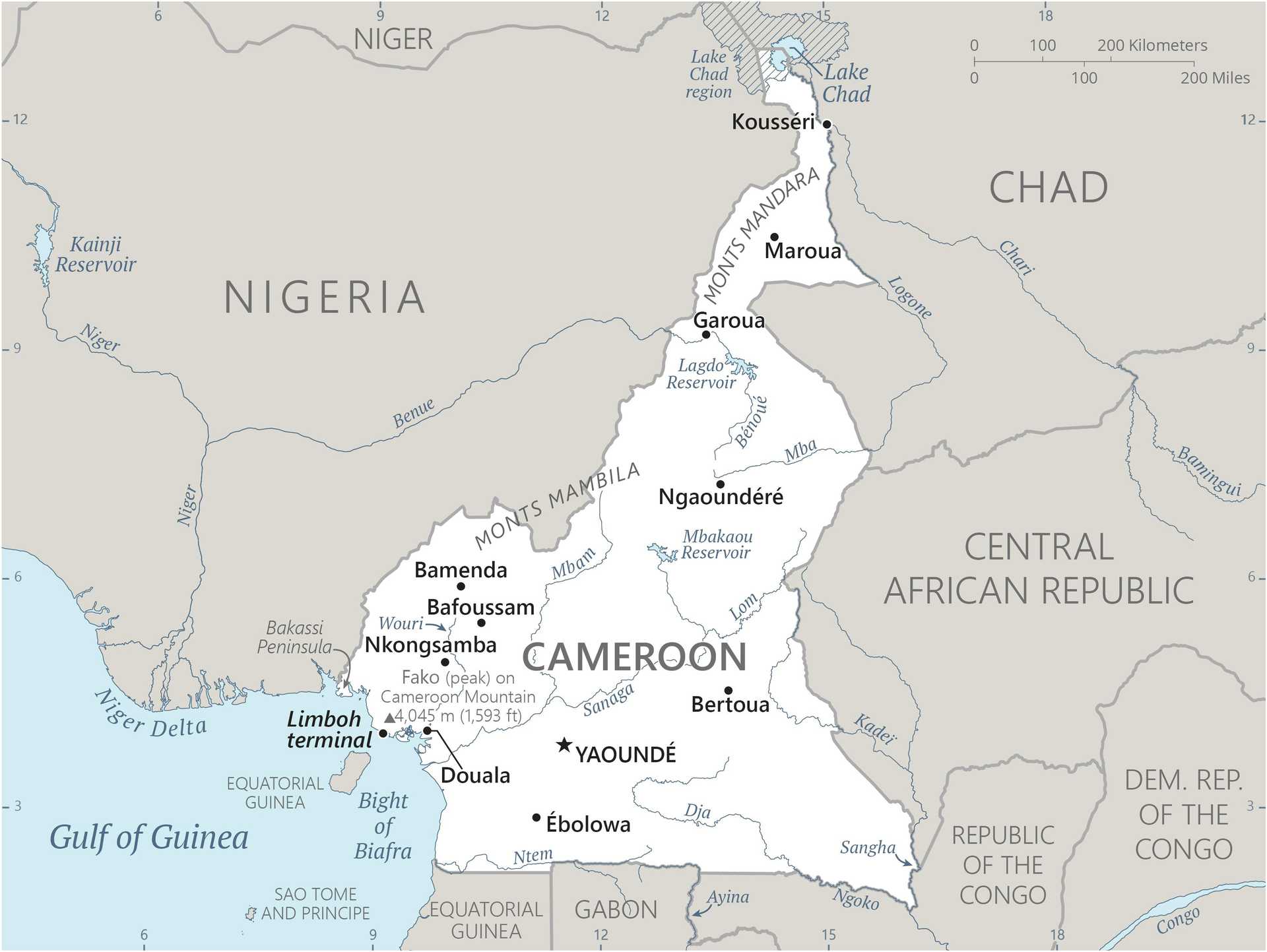 Map of Cameroon