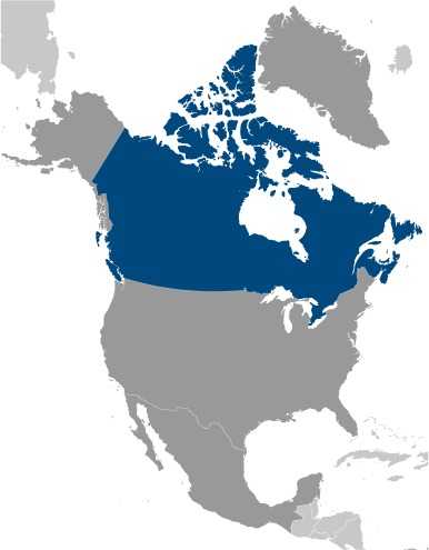 Locator map of Canada