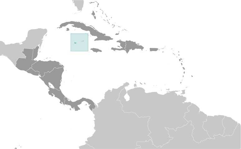 Locator map of Cayman Islands