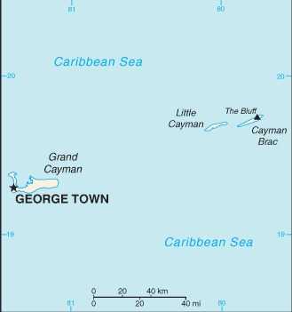 Map of Cayman Islands