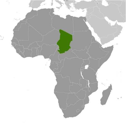 Locator map of Chad