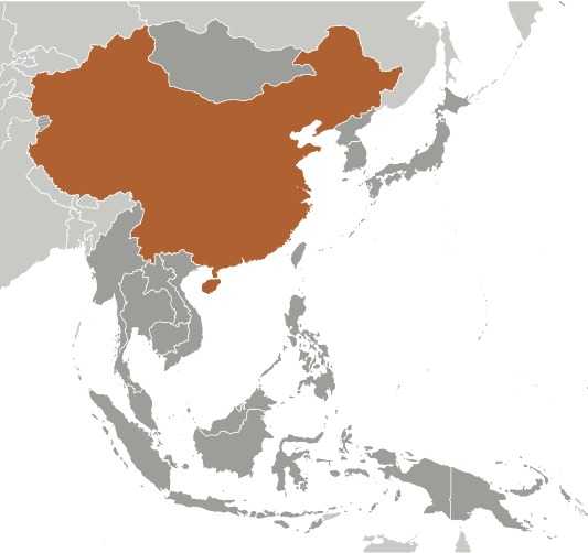 Locator map of China