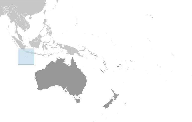 Locator map of Christmas Island