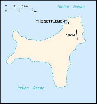 Map of Christmas Island