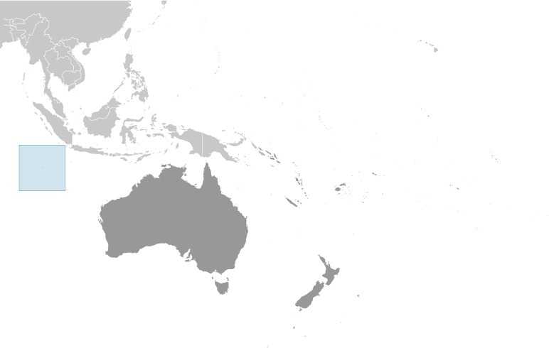 Locator map of Cocos (Keeling) Islands