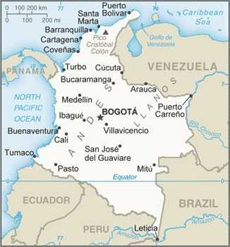 Map of Colombia