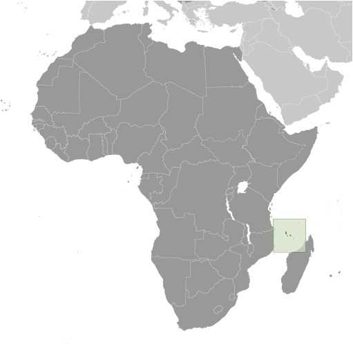 Locator map of Comoros
