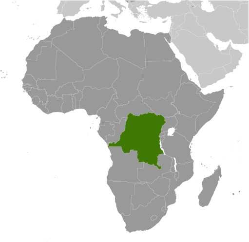 Locator map of Congo, Democratic Republic of the