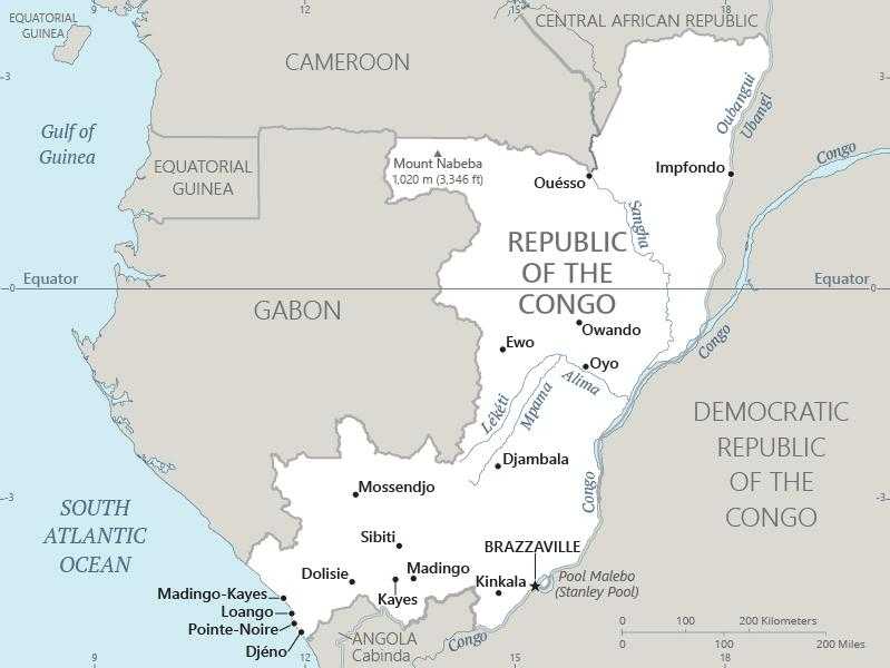 Map of Congo, Republic of the