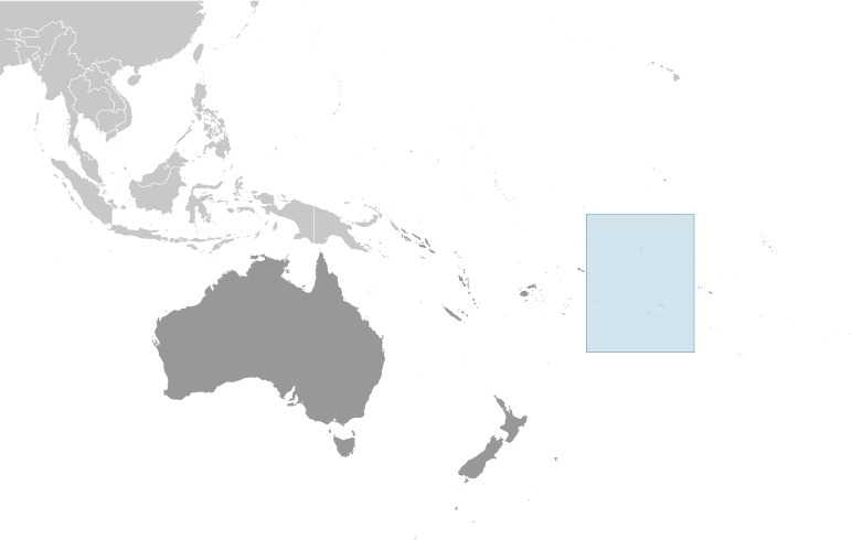Locator map of Cook Islands