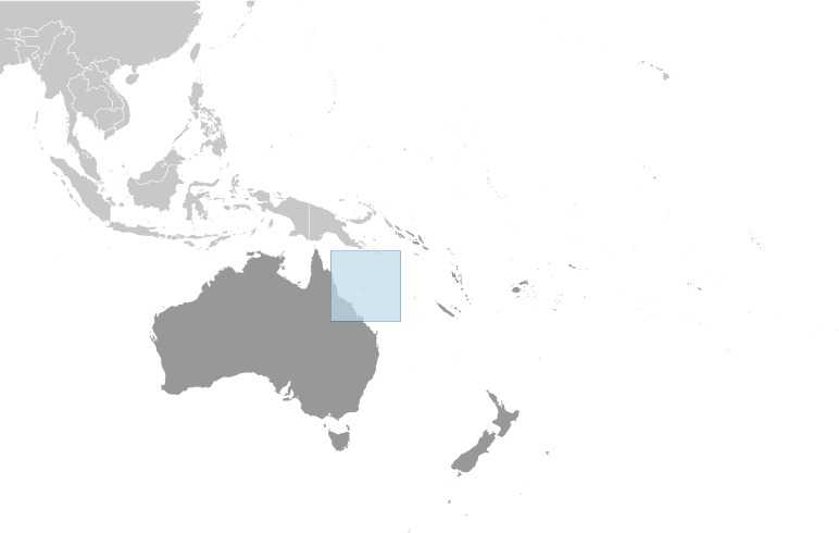 Locator map of Coral Sea Islands