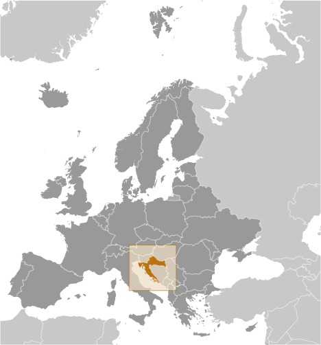 Locator map of Croatia