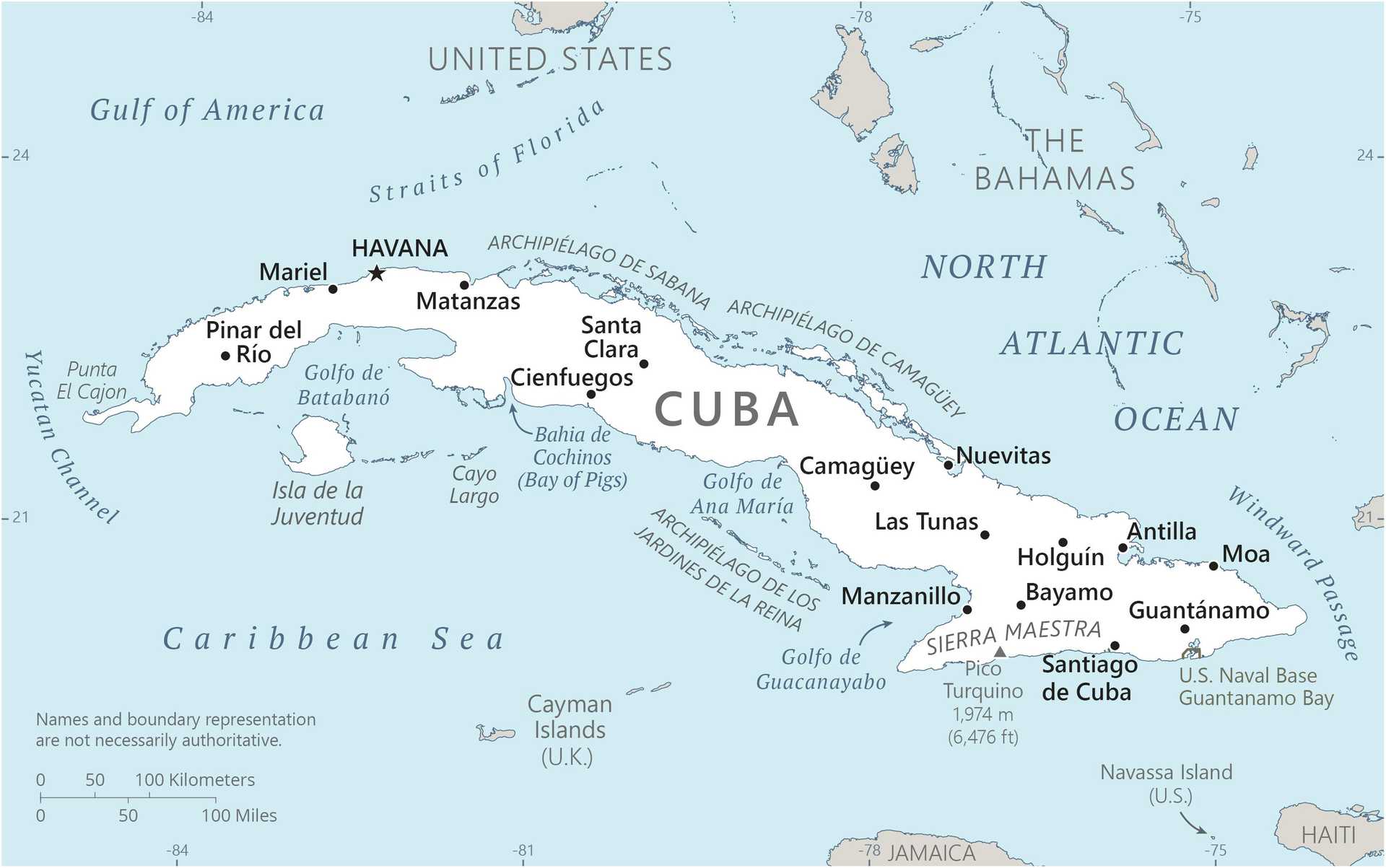 Map of Cuba