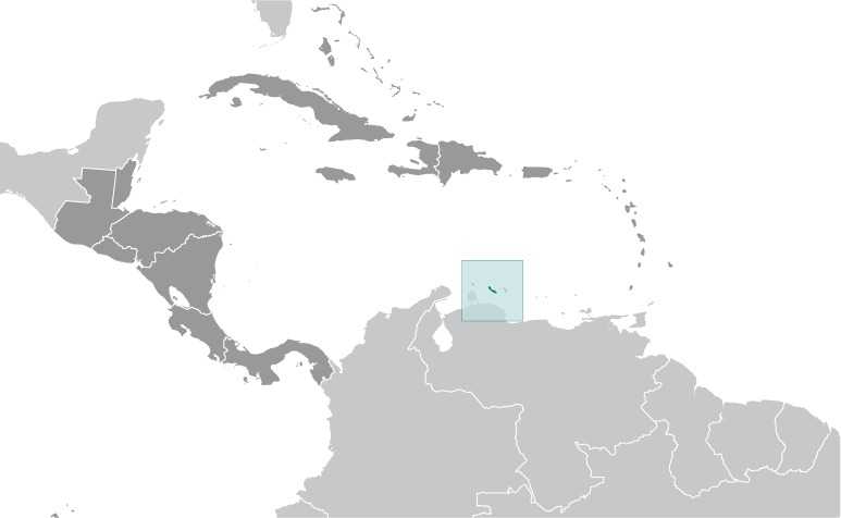 Locator map of Curacao