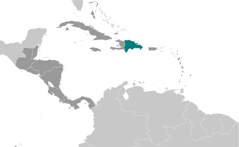 Locator map of Dominican Republic