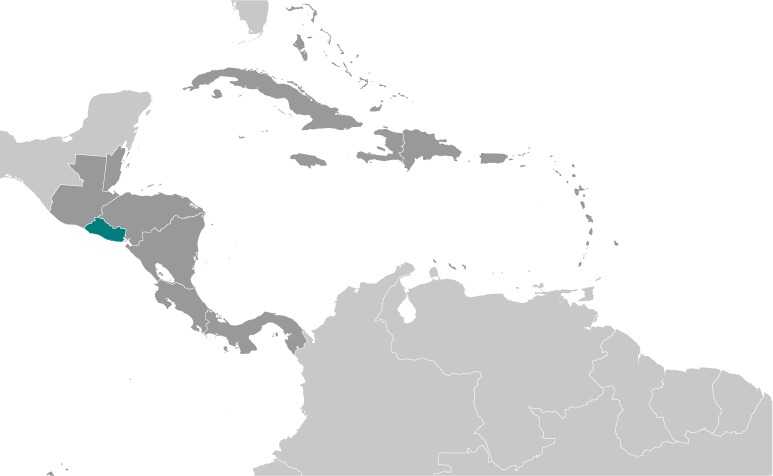 Locator map of El Salvador