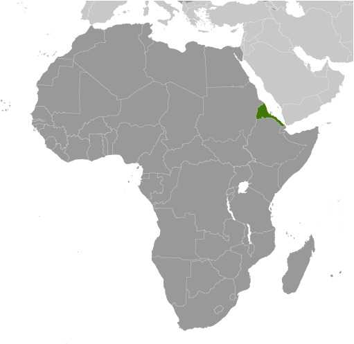 Locator map of Eritrea