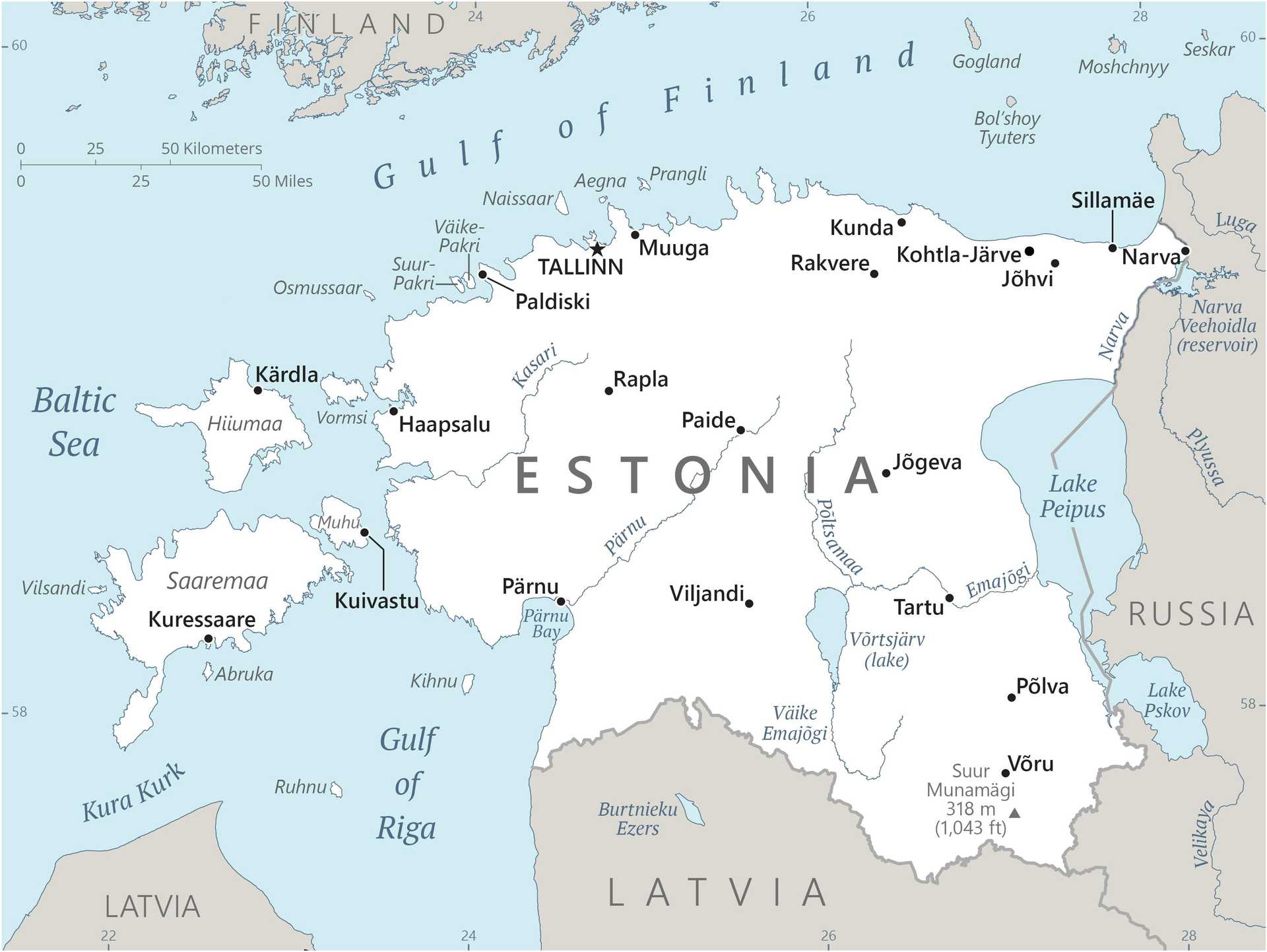Map of Estonia
