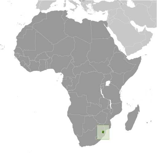 Locator map of Eswatini