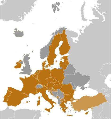 Locator map of European Union