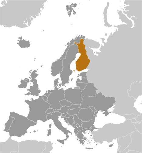 Locator map of Finland