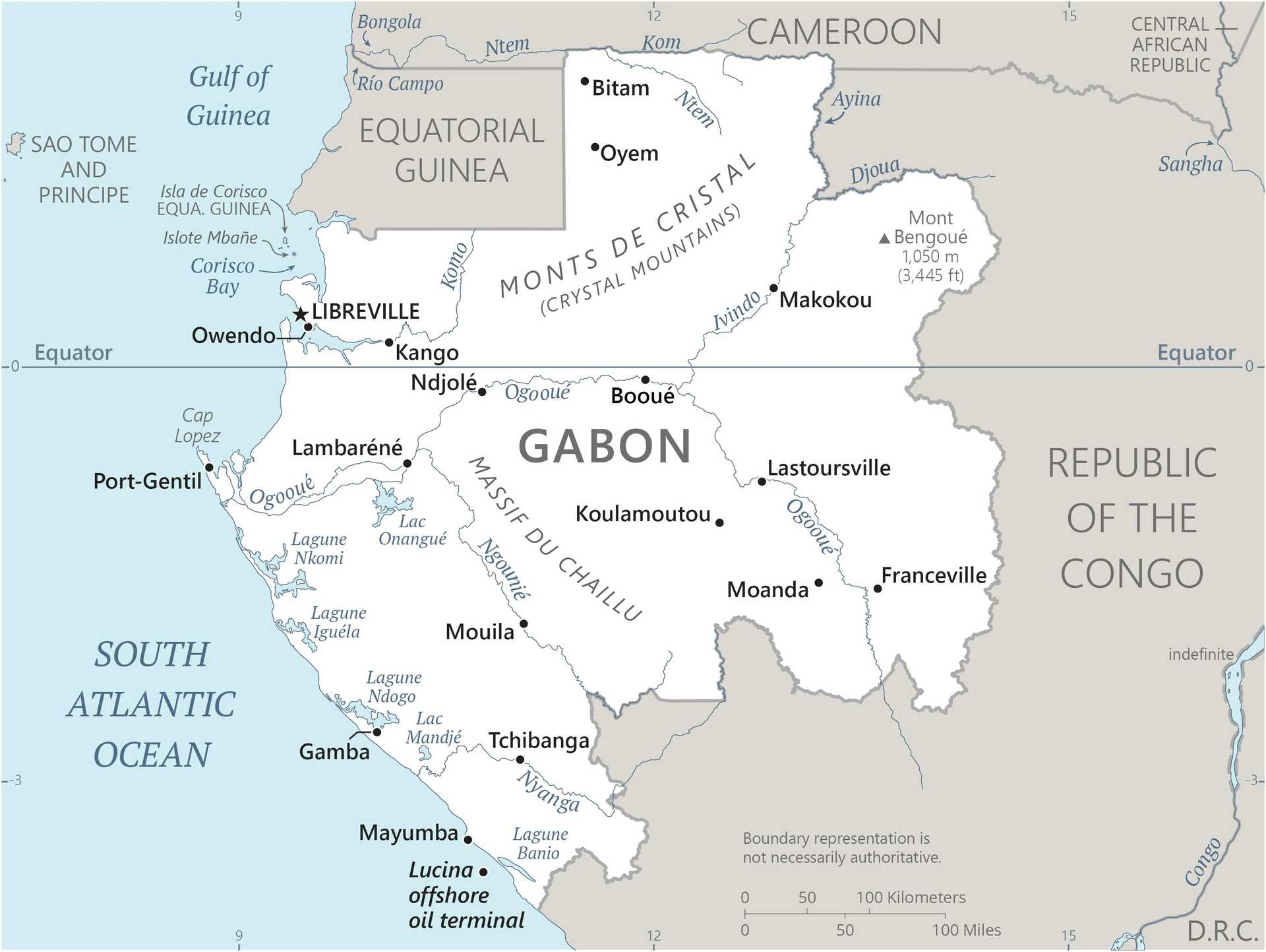 Map of Gabon
