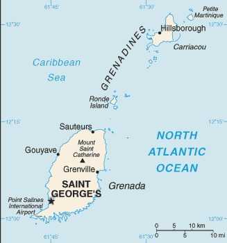 Map of Grenada