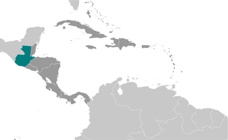 Locator map of Guatemala