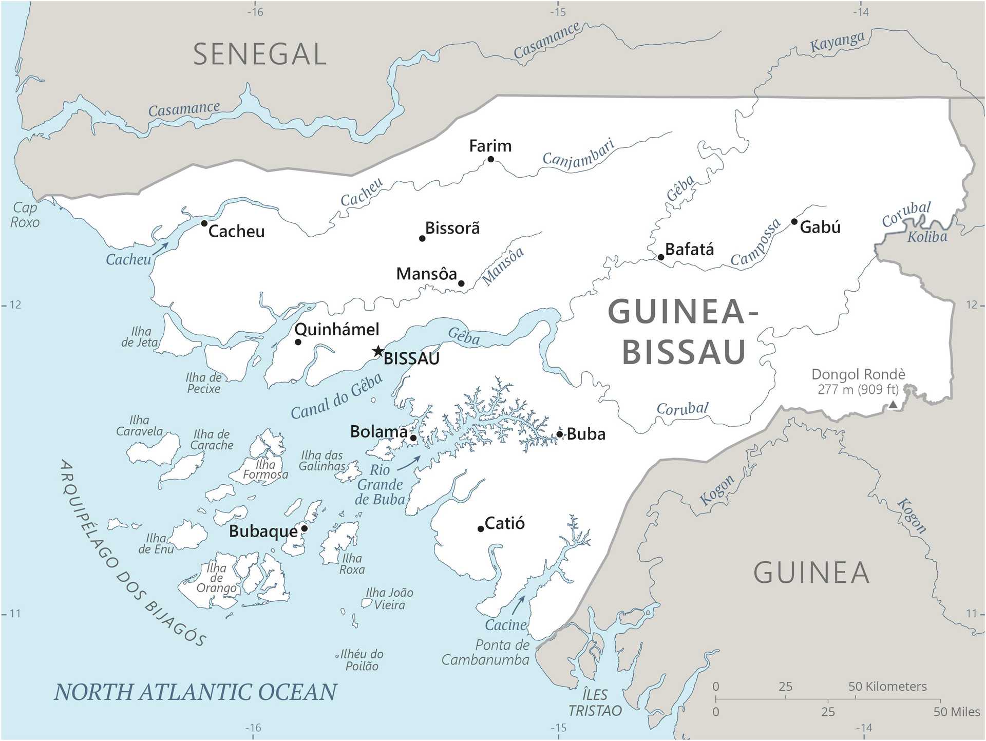 Map of Guinea-Bissau
