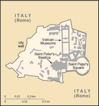 Map of Holy See (Vatican City)