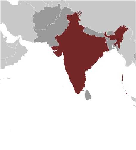 Locator map of India