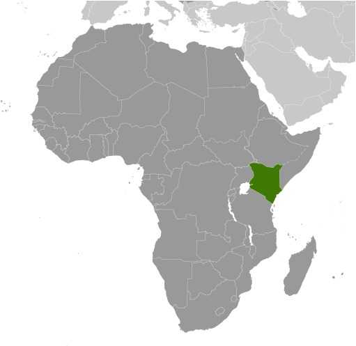 Locator map of Kenya