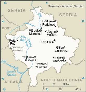Map of Kosovo